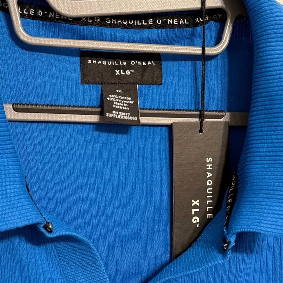Shaquille O'Neal Big & Tall Texture Johnny Mens Blue Pullover - Size 2XL - NWT - Picture 6 of 9